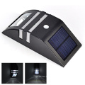 Impermeable al aire libre 2 LED 120lm PIR Solar Sensor de movimiento Lámpara de jardín Luz para la pared Pathway Balcón Valla de porche